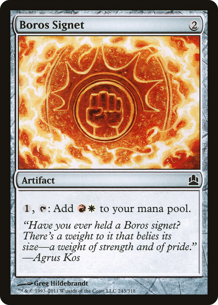 Boros Signet [Commander 2011] | Grognard Games
