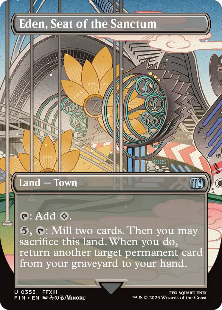 Eden, Seat of the Sanctum (Borderless) (FIN-355) - FINAL FANTASY Foil | Grognard Games