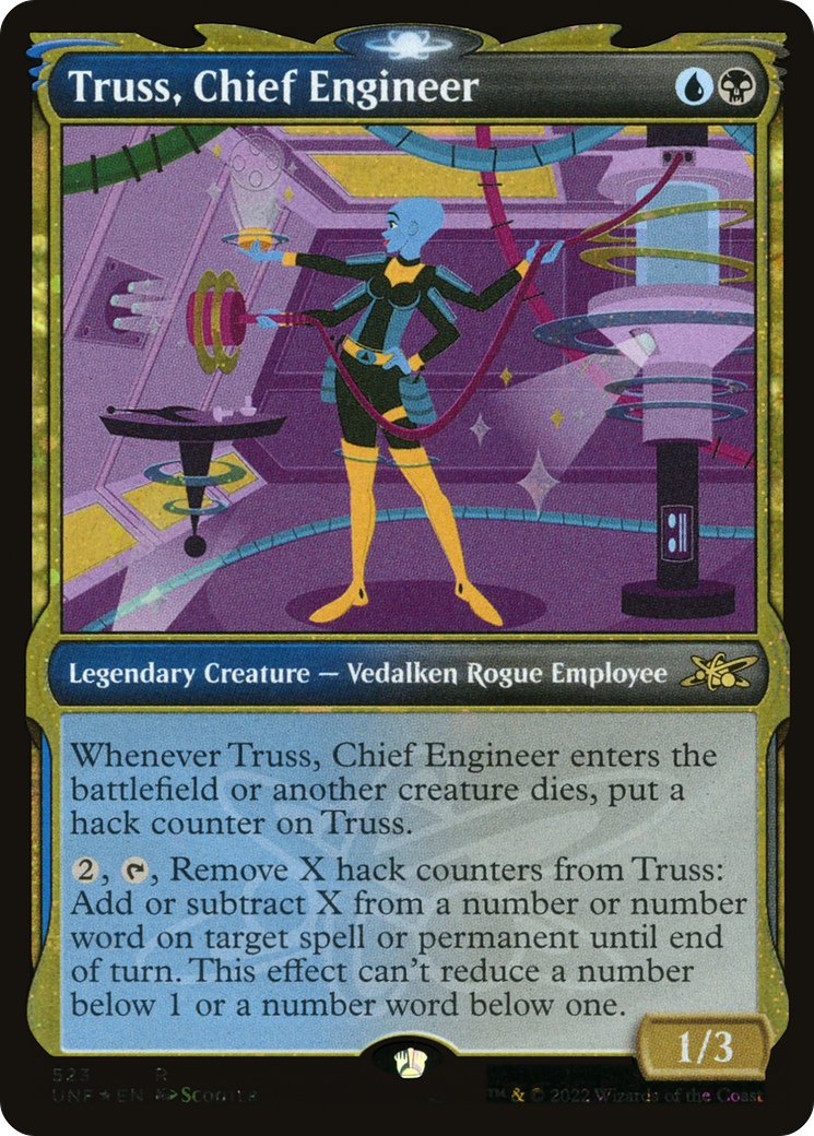 Truss, Chief Engineer (Showcase) (Galaxy Foil) [Unfinity] | Grognard Games