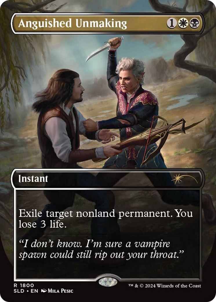 Anguished Unmaking (SLD-1800) - Secret Lair Drop (Borderless) Foil | Grognard Games
