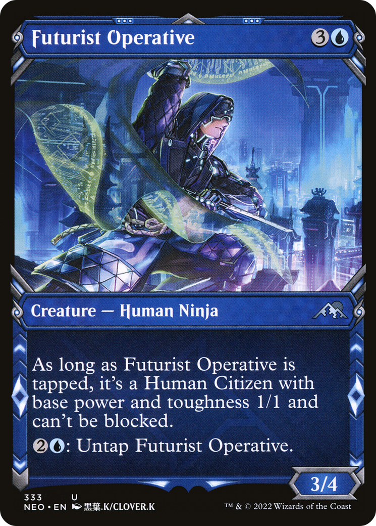 Futurist Operative (Showcase Ninja) [Kamigawa: Neon Dynasty] | Grognard Games