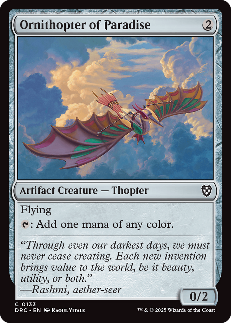 Ornithopter of Paradise [Aetherdrift Commander] | Grognard Games