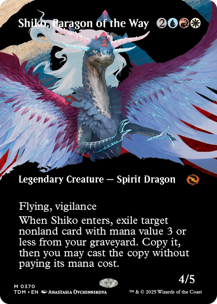 Shiko, Paragon of the Way (Borderless) [Tarkir: Dragonstorm] | Grognard Games