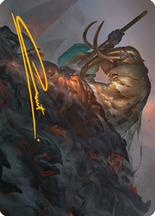Against All Odds Art Card (Gold-Stamped Signature) (ASONE-001) - Art Series: Phyrexia: All Will Be One | Grognard Games