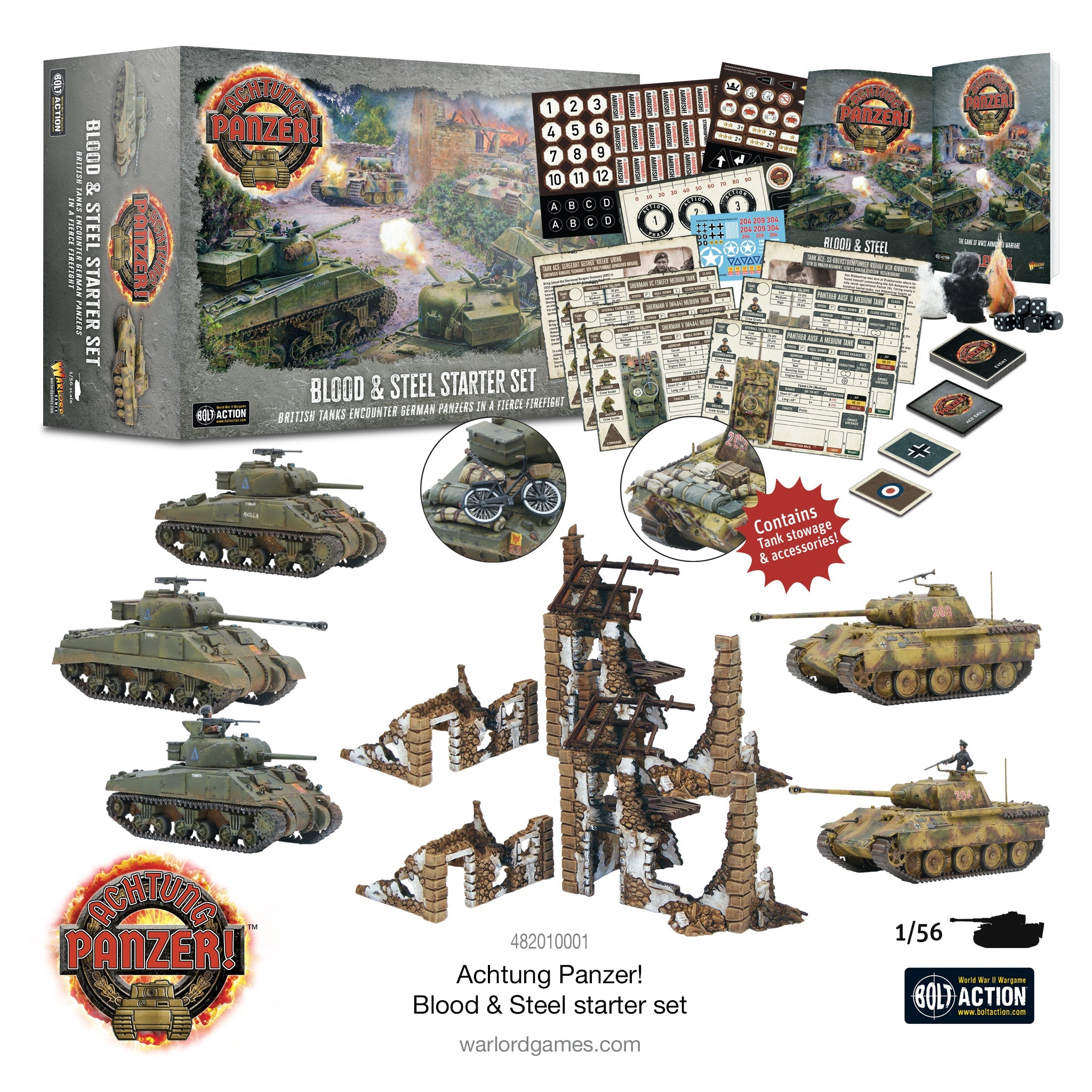 Achtung Panzer! Blood & Steel Starter Set | Grognard Games