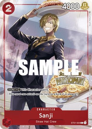 Sanji (Online Regional 2023) [Participant] (ST01-004) - One Piece Promotion Cards Foil | Grognard Games