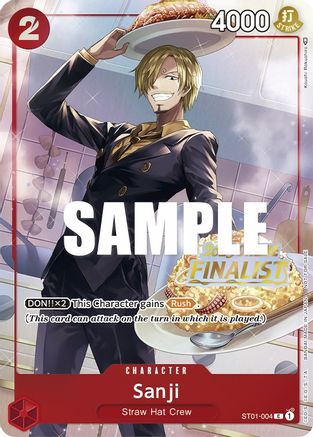 Sanji (Online Regional 2023) [Finalist] (ST01-004) - One Piece Promotion Cards Foil | Grognard Games