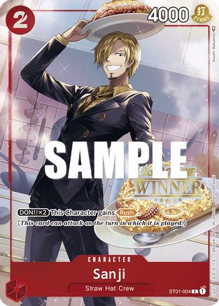 Sanji (Online Regional 2023) [Winner] (ST01-004) - One Piece Promotion Cards Foil | Grognard Games