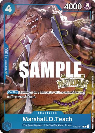 Marshall.D.Teach (Online Regional 2023) [Participant] (ST03-014) - One Piece Promotion Cards Foil | Grognard Games