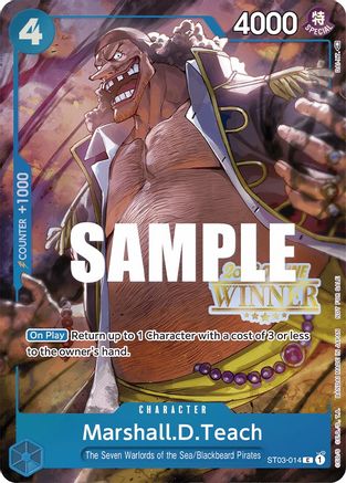 Marshall.D.Teach (Online Regional 2023) [Winner] (ST03-014) - One Piece Promotion Cards Foil | Grognard Games