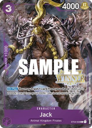 Jack (Online Regional 2023) [Winner] (ST04-008) - One Piece Promotion Cards Foil | Grognard Games