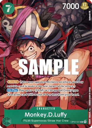 Monkey.D.Luffy (041) (Alternate Art) (OP02-041) - Paramount War Foil | Grognard Games