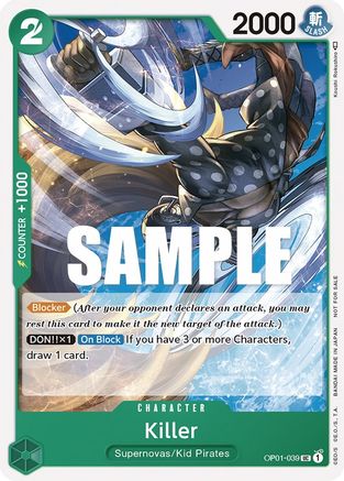 Killer (Promotion Pack 2023) (OP01-039) - One Piece Promotion Cards | Grognard Games