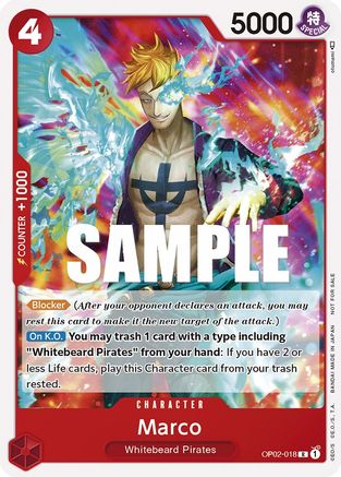 Marco (Promotion Pack 2023) (OP02-018) - One Piece Promotion Cards | Grognard Games