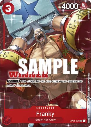 Franky (Tournament Pack Vol. 2) [Winner] (OP01-021) - One Piece Promotion Cards | Grognard Games