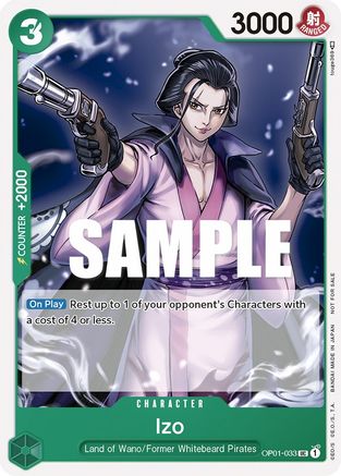 Izo (Tournament Pack Vol. 2) (OP01-033) - One Piece Promotion Cards | Grognard Games
