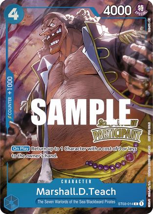 Marshall.D.Teach (Offline Regional 2023) [Participant] (ST03-014) - One Piece Promotion Cards Foil | Grognard Games