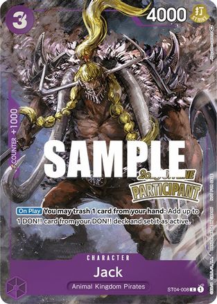 Jack (Offline Regional 2023) [Participant] (ST04-008) - One Piece Promotion Cards Foil | Grognard Games
