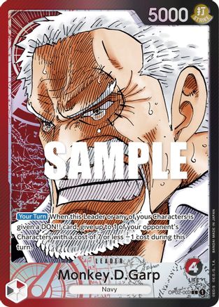 Monkey.D.Garp (002) (Alternate Art) (OP02-002) - Paramount War Foil | Grognard Games