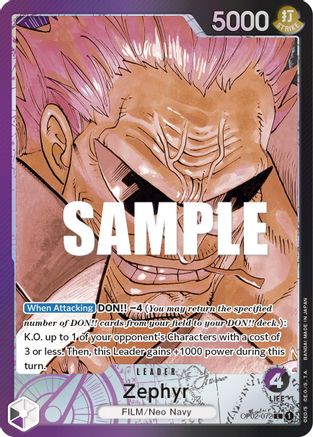 Zephyr (Alternate Art) (OP02-072) - Paramount War Foil | Grognard Games