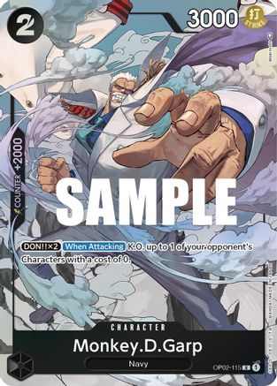Monkey.D.Garp (115) (Alternate Art) (OP02-115) - Paramount War Foil | Grognard Games
