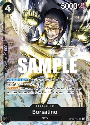 Borsalino (Alternate Art) (OP02-114) - Paramount War Foil | Grognard Games