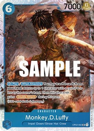 Monkey.D.Luffy (062) (OP02-062) - Paramount War Foil | Grognard Games
