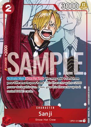 Sanji - OP01-013 (Alternate Art) (OP01-013) - One Piece Promotion Cards Foil | Grognard Games