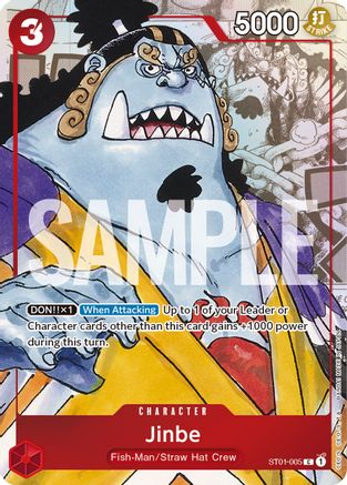 Jinbe - ST01-005 (Alternate Art) (ST01-005) - One Piece Promotion Cards Foil | Grognard Games