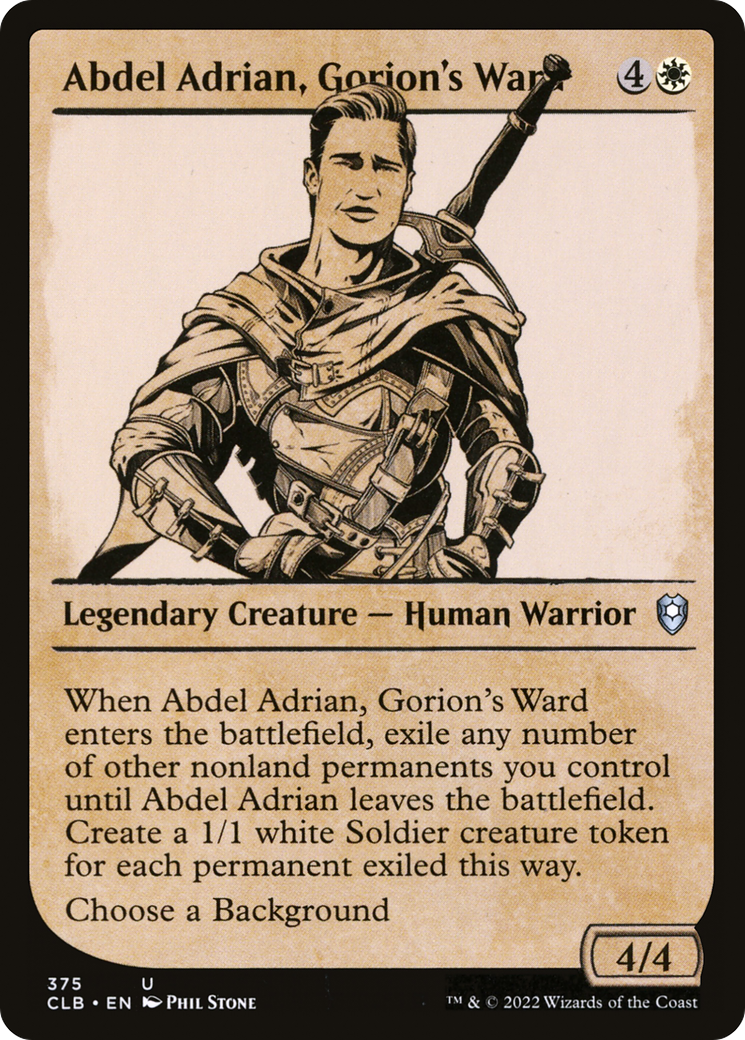 Abdel Adrian, Gorion's Ward (Showcase) [Commander Legends: Battle for Baldur's Gate] | Grognard Games