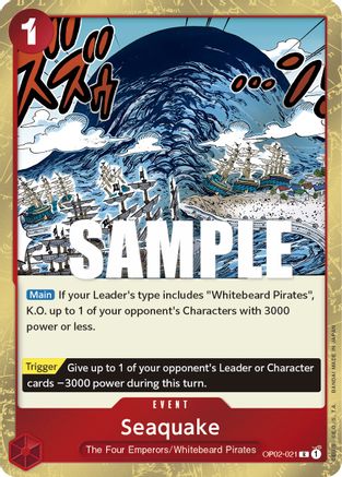 Seaquake (OP02-021) - Paramount War Foil | Grognard Games