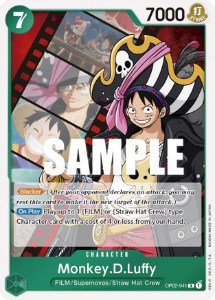 Monkey.D.Luffy (041) (OP02-041) - Paramount War Foil | Grognard Games