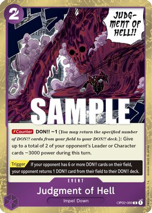 Judgment of Hell (OP02-089) - Paramount War Foil | Grognard Games