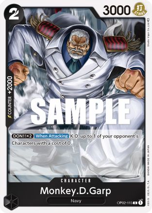 Monkey.D.Garp (115) (OP02-115) - Paramount War Foil | Grognard Games