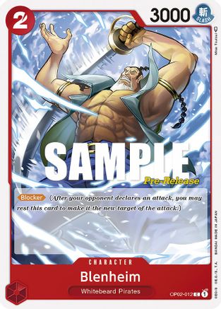 Blenheim (OP02-012) - Paramount War Pre-Release Cards | Grognard Games