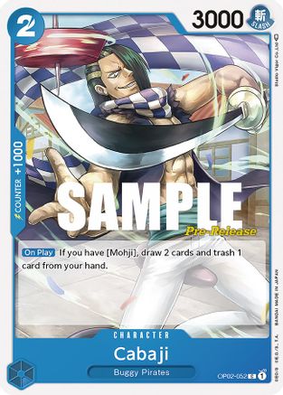 Cabaji (OP02-052) - Paramount War Pre-Release Cards | Grognard Games