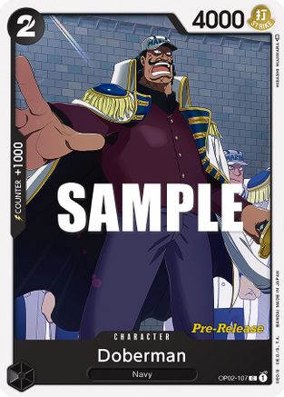 Doberman (OP02-107) - Paramount War Pre-Release Cards | Grognard Games