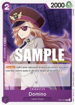 Domino (OP02-081) - Paramount War Pre-Release Cards | Grognard Games