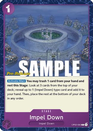 Impel Down (OP02-092) - Paramount War Pre-Release Cards | Grognard Games