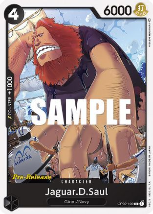 Jaguar.D.Saul (OP02-109) - Paramount War Pre-Release Cards | Grognard Games