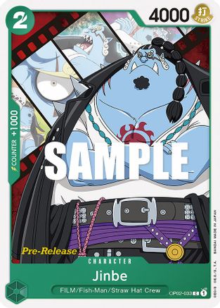 Jinbe (OP02-033) - Paramount War Pre-Release Cards | Grognard Games
