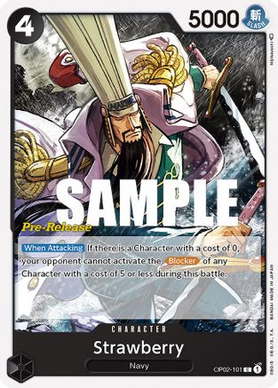 Strawberry (OP02-101) - Paramount War Pre-Release Cards | Grognard Games