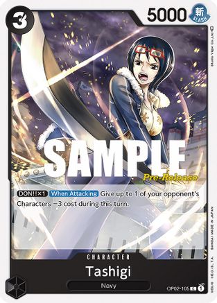 Tashigi (OP02-105) - Paramount War Pre-Release Cards | Grognard Games