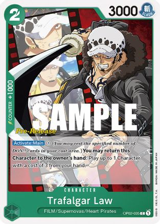 Trafalgar Law (OP02-035) - Paramount War Pre-Release Cards | Grognard Games