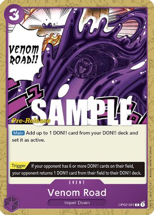 Venom Road (OP02-091) - Paramount War Pre-Release Cards | Grognard Games