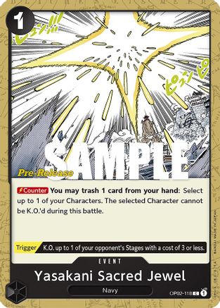 Yasakani Sacred Jewel (OP02-118) - Paramount War Pre-Release Cards | Grognard Games