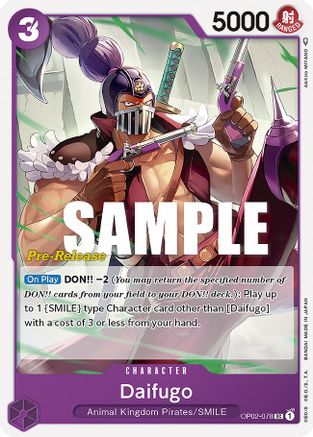 Daifugo (OP02-078) - Paramount War Pre-Release Cards | Grognard Games