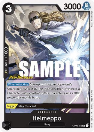 Helmeppo (OP02-113) - Paramount War Pre-Release Cards | Grognard Games