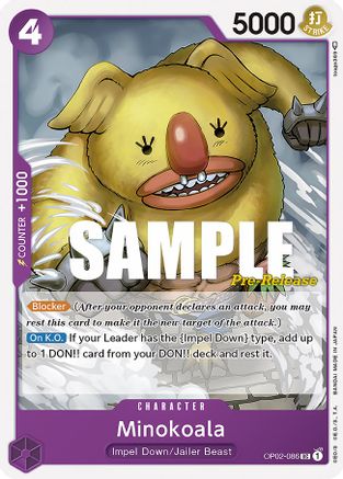 Minokoala (OP02-086) - Paramount War Pre-Release Cards | Grognard Games