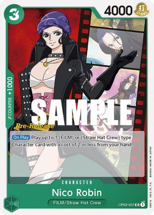 Nico Robin (OP02-037) - Paramount War Pre-Release Cards | Grognard Games